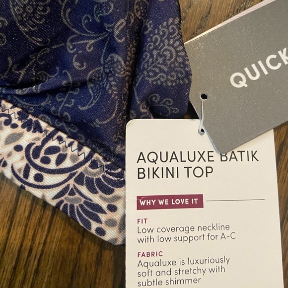 NWT ATHLETA bikini top blue paisley size medium - Picture 5 of 10